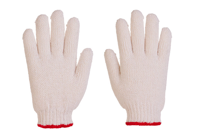 Polycotton raw white glove model C400