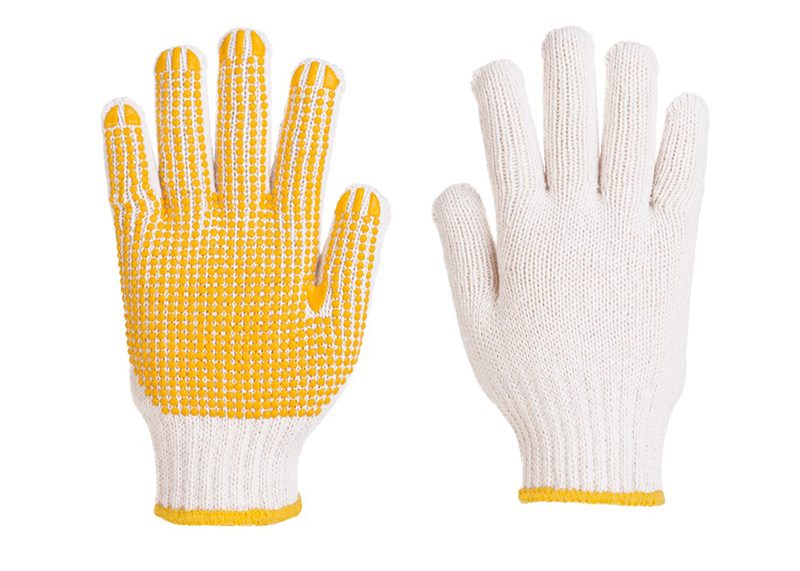PVC dotted glove model C600-D1